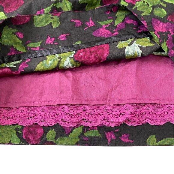 Anthropologie Moulinette Soeurs Dinner for Two Dress size 4 Lined Black Floral - Picture 8 of 11